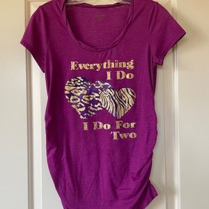 Motherhood Maternity Pink Graphic Tee – Size Medium, Soft